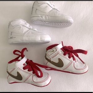 Two pair of Baby Nike Air Force 1C